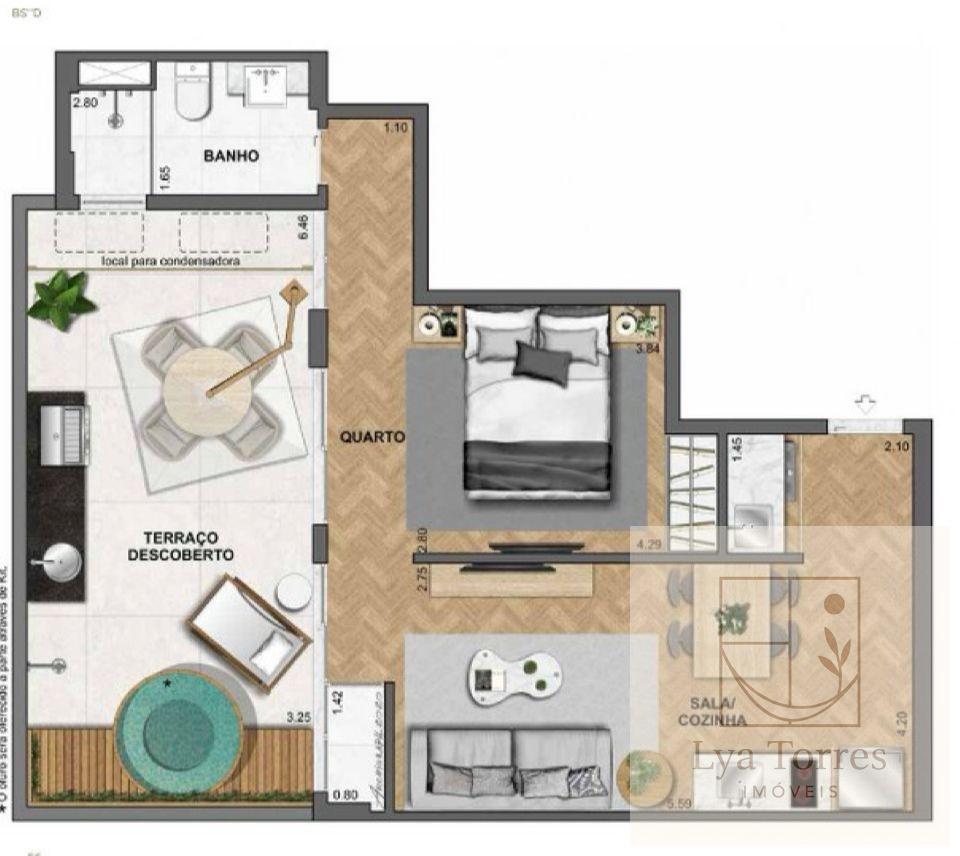 Apartamento de 1 quarto no Leblon